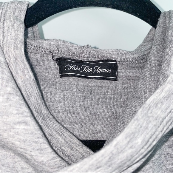 Saks Fifth Oversized Heather Grey Hoodie - Picture 5 of 11